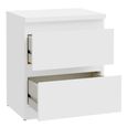 Edmore Bedside Cabinet - 2 Drawer - White