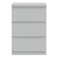 Edmore Bedside Cabinet - 3 Drawer - Light Grey