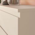 Edmore Bedside Cabinet - 3 Drawer - Light Grey