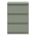 Edmore Bedside Cabinet - 3 Drawer - Sage Green