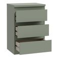Edmore Bedside Cabinet - 3 Drawer - Sage Green