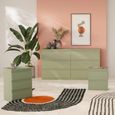Edmore Bedside Cabinet - 3 Drawer - Sage Green