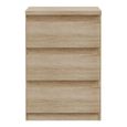 Edmore Bedside Cabinet - 3 Drawer - Sonoma Oak
