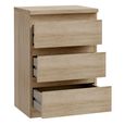 Edmore Bedside Cabinet - 3 Drawer - Sonoma Oak