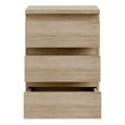 Edmore Bedside Cabinet - 3 Drawer - Sonoma Oak