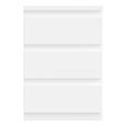 Edmore Bedside Cabinet - 3 Drawer - White