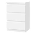 Edmore Bedside Cabinet - 3 Drawer - White
