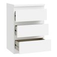 Edmore Bedside Cabinet - 3 Drawer - White