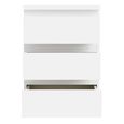 Edmore Bedside Cabinet - 3 Drawer - White