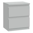 Edmore Bedside Cabinet - 2 Drawer - Light Grey