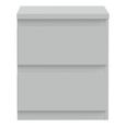 Edmore Bedside Cabinet - 2 Drawer - Light Grey