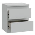 Edmore Bedside Cabinet - 2 Drawer - Light Grey