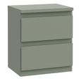 Edmore Bedside Cabinet - 2 Drawer - Sage Green