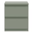 Edmore Bedside Cabinet - 2 Drawer - Sage Green