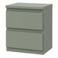 Edmore Bedside Cabinet - 2 Drawer - Sage Green