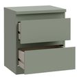 Edmore Bedside Cabinet - 2 Drawer - Sage Green