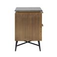 Ironville Brass Ribbed 2 Drawer Bedside Cabinet