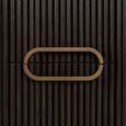 Luxor Brushed Brass Ribbed 1 Door Curved Bedside Cabinet