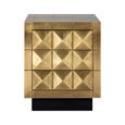 Collada Brass Cladded 3 Drawer Bedside Cabinet