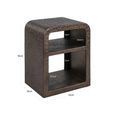Dorma Bedside Table - Bronze - Metal