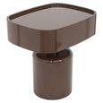Romee Bedside Table - 1 Drawer - Oval - Chestnut