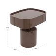 Romee Bedside Table - 1 Drawer - Oval - Chestnut