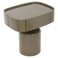 Romee Bedside Table - 1 Drawer - Oval - Clay Green
