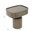 Romee Bedside Table - 1 Drawer - Oval - Clay Green