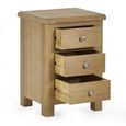 Memphis Bedside Cabinet - 3 Drawer - Limed Oak
