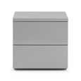 Monaco Bedside Cabinet - 2 Drawer - Grey High Gloss