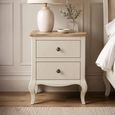 Camille Bedside Cabinet - 2 Drawer - French Style - Ivory