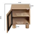 Austin Bedside Table - 1 Door - Fluted - Natural - Mango Wood