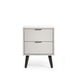 Alba Grey Bedside Cabinet - 2 Drawer