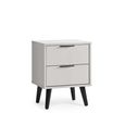 Alba Grey Bedside Cabinet - 2 Drawer