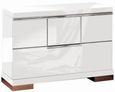 Asti Bedside Cabinet - 2 Drawer - White Gloss