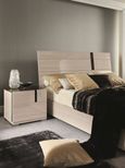Teodora Bedside Cabinet - 2 Drawer - Cream Gloss