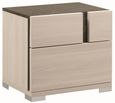 Teodora Bedside Cabinet - 2 Drawer - Cream Gloss