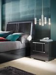 Versilia Bedside Cabinet - 2 Drawer - Black