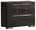 Versilia Bedside Cabinet - 2 Drawer - Black