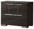 Versilia Bedside Cabinet - 2 Drawer - Black