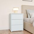 Alice Springs Bedside Cabinet - 3 Drawer - Light Grey