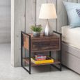 Alpena Rustic Oak 1 Drawer Bedside Cabinet