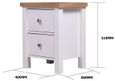 Arthur White 2 Drawer Bedside Cabinet