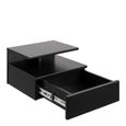 Ashlan Black 1 Drawer Floating Bedside Table
