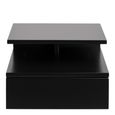 Ashlan Black 1 Drawer Floating Bedside Table