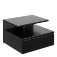 Ashlan Black 1 Drawer Floating Bedside Table