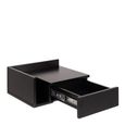 Ashlan Black 1 Drawer Floating Bedside Table with Shelf