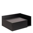 Ashlan Black 1 Drawer Floating Bedside Table with Shelf
