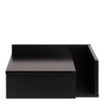 Ashlan Black 1 Drawer Floating Bedside Table with Shelf