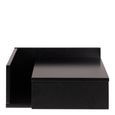 Ashlan Black 1 Drawer Floating Bedside Table with Shelf